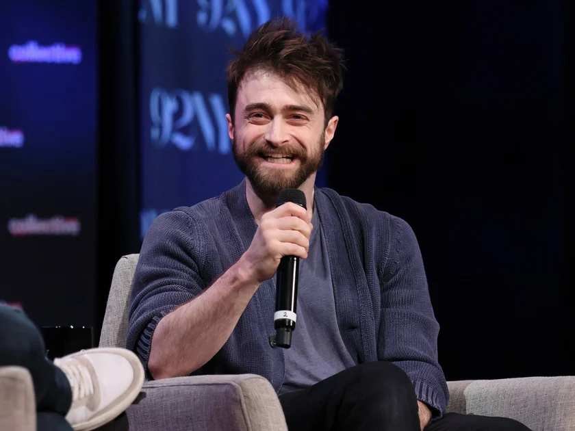 Daniel Radcliffe speaks onstage during Daniel Radcliffe in Conversation with Josh Horowitz: "Every Brilliant Thing" On Broadway at 92NY on April 09, 2026 in New York City.