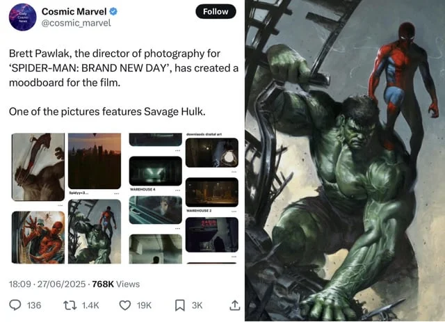 r/hulk - Savage Hulk seemingly confirmed by Spider-Man Brand New day, Photograph director Brett Pawlak