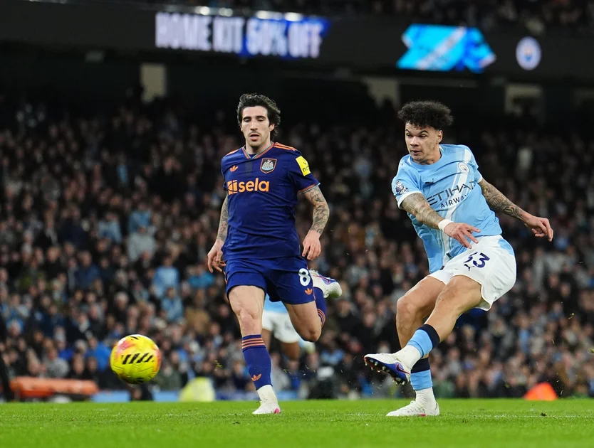 Nico O'Reilly scored the opening goal of the game for Man City