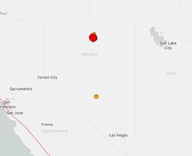 Northern Nevada earthquake swarm
