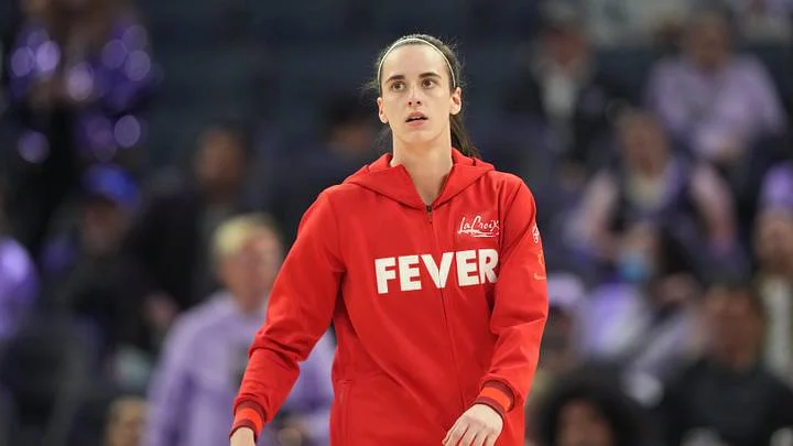 Indiana Fever guard Caitlin Clark (22) before the game against the Golden State Valkyries at Chase Center.
