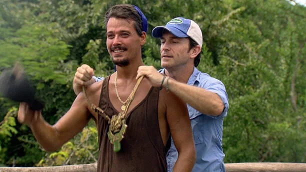 Seems like a No Brainer" - Jeff Probst puts the immunity necklace on Rob Mariano during the fourteenth episode of SURVIVOR: REDEMPTION ISLAND. The...