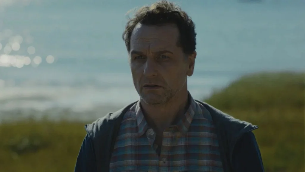 Matthew Rhys as Mayor Tom Loftis in the "Widow's Bay" Season 1 finale, "We Hope You Enjoyed Your Time!" (Apple TV)
