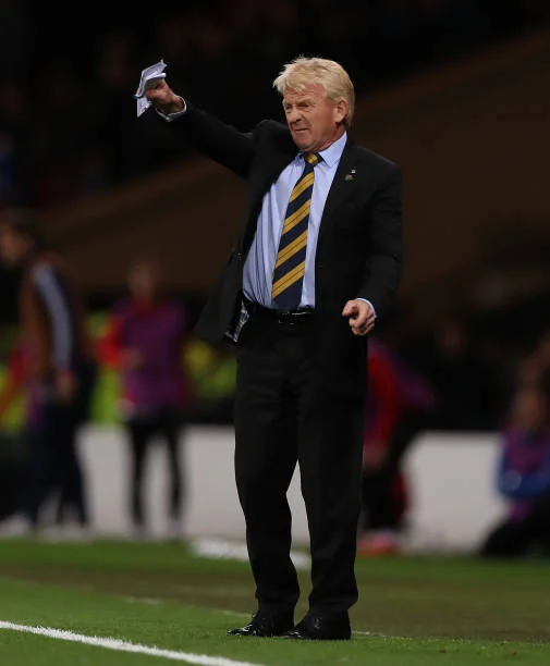 Scotland Manager Gordon Strachan gestures during the FIFA 2018 World Cup Qualifier between Scotland and Slovakia at Hampden Park on October 5, 2017...