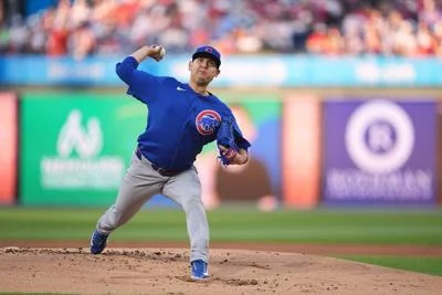 Schwarber homers twice, Sánchez pitches six strong innings to lead Phillies to rout of Cubs