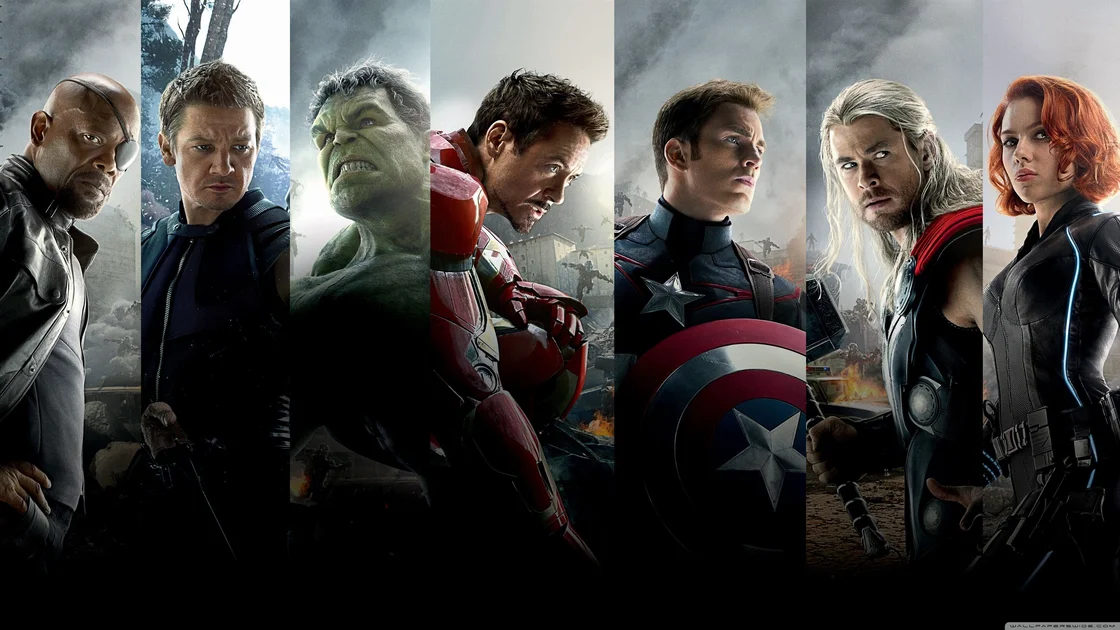 the avengers are all lined up together in this collage with captain america and iron man