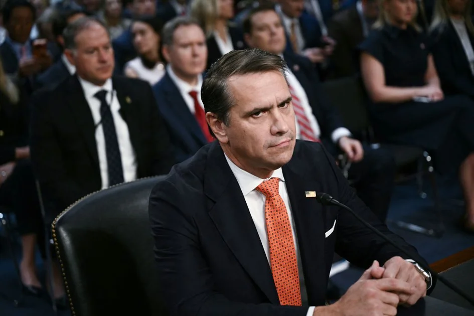 Acting US Attorney General Todd Blanche prepares to testify during a Senate Judiciary Committee hearing on his nomination on July 15.