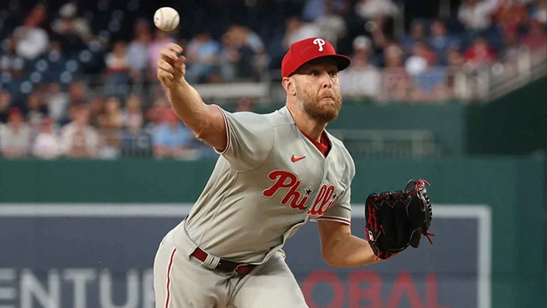 Philadelphia Phillies starting pitcher Zack Wheeler (45) pitches against the Washington Nationals during the first inning at Nationals Park.