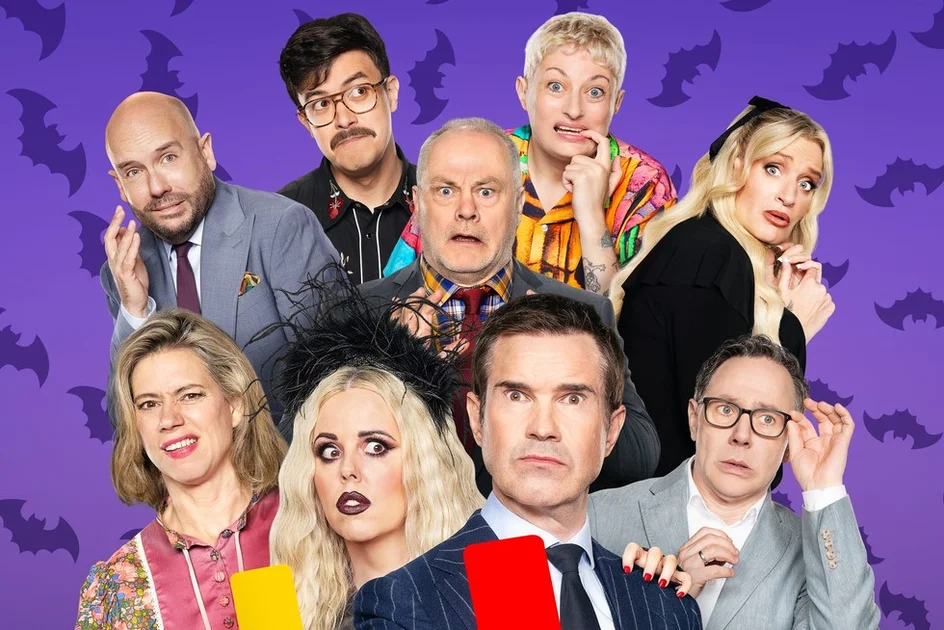 The cast of the Last One Laughing UK Halloween special.