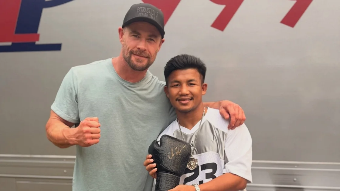 ONE Championship s Rodtang Meets Hollywood Star Chris Hemsworth On Extraction 3 Set In Thailand